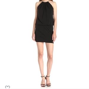 NWOT Jessica Simpson Black Halter Dress w/ Blouson Bodice & Keyhole Back Size 2